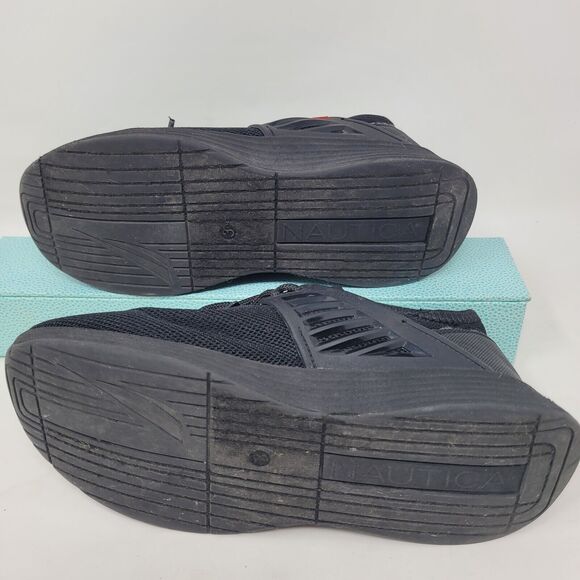 Nautica Little Boys Girls UnisexOutline Saga Sneakers Black- Red Athletic Size 3 - Picture 5 of 7